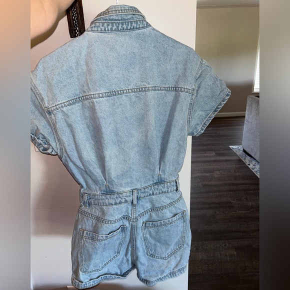 Le Lis Light Blue Denim romper - Picture 2 of 3